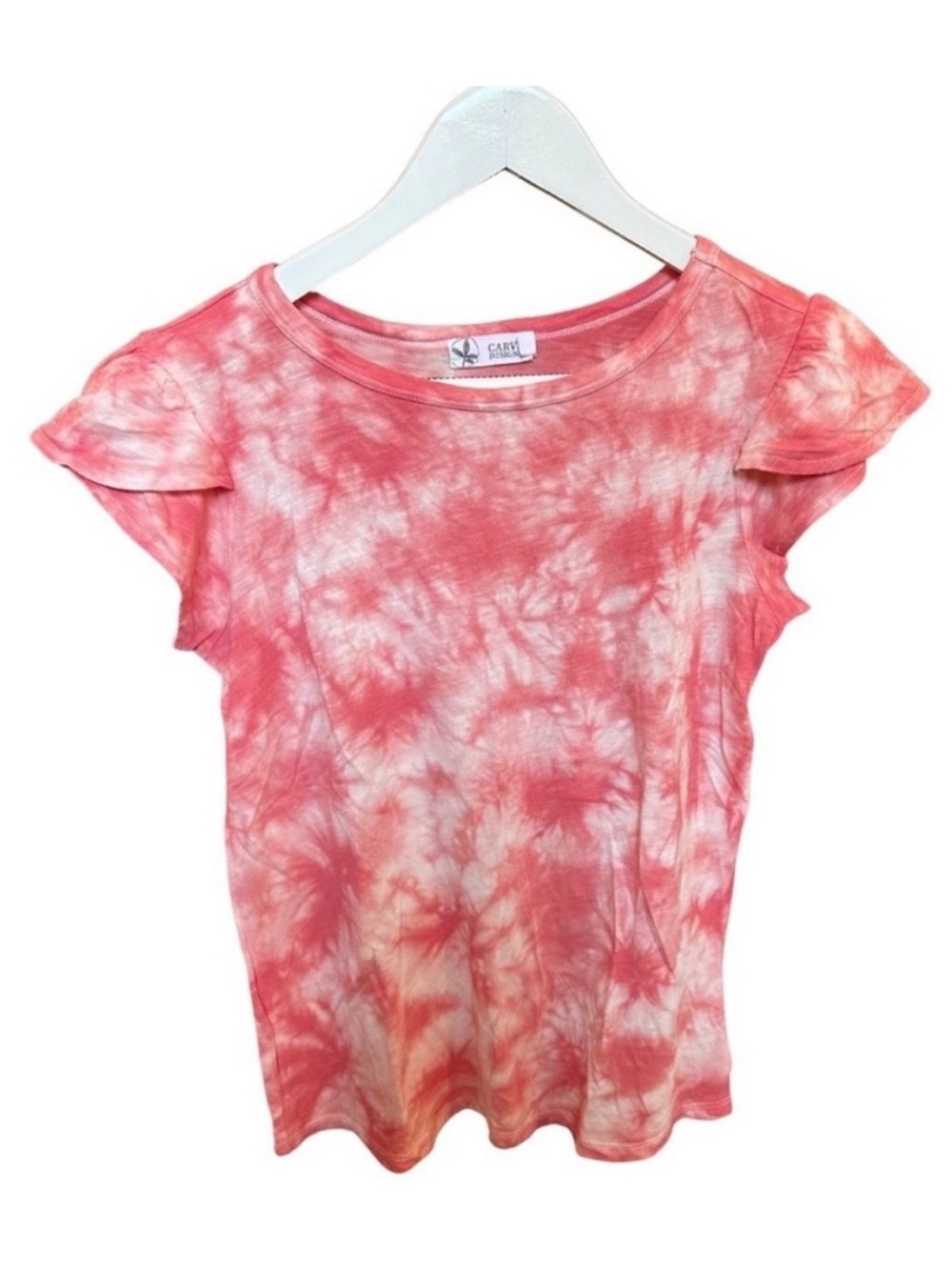 Carve Designs Pink Pink Tie-Dye Short Sleeve Top